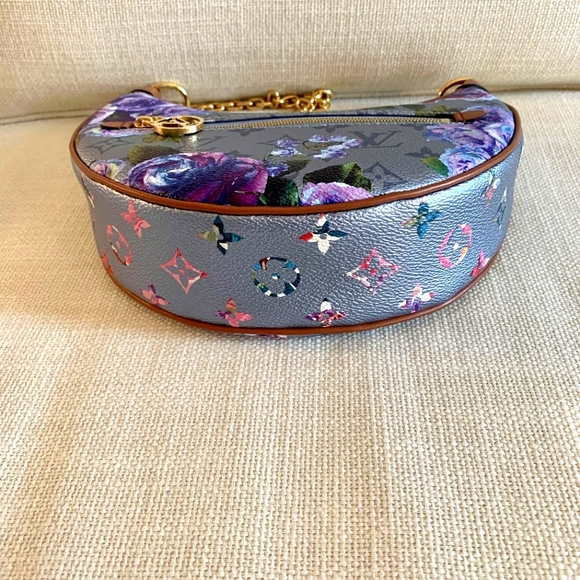 RARE NIB Louis Vuitton LV Garden Metallic Monogram LoopPM Bag Blue - Picture 6 of 15